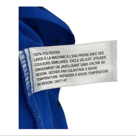 Merona Short Sleeve Keyhole Polka Dot Blouse Sz L - Picture 8 of 8